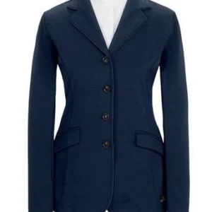Elegant navy hunt jacket with tailored fit and classic design.