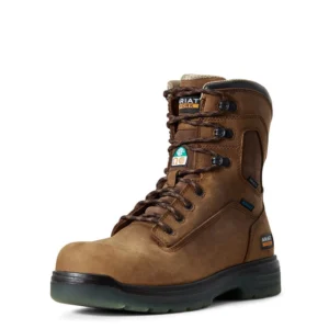 High-quality Ariat Turbo 8" CSA H20 work boot with carbon toe for safety.