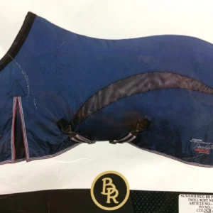 Summer horse blanket for warm weather protection.