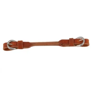 High-quality leather curb strap for horse training and control. Durable and comfortable for effectiv.