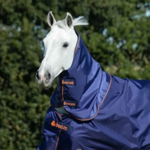 High-quality Bucas turnout neck for horse protection and comfort.