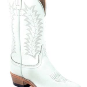 Western women's white round toe boot, perfect for cowboy or country style.