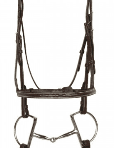 Elegant HK Americana Fancy Raised Bridle with Lace Reins for Dressage.