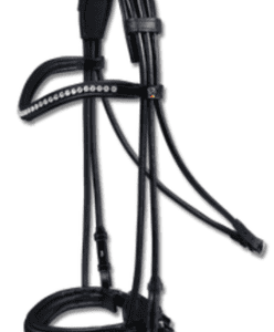 Black Walhausen S-Line Blackburn Dressage Bridle for elegant riding.