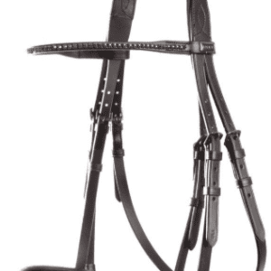 Anky Sensation Crank Bridle with Web Reins in black with glitter accents. Perfect for stylish and co.