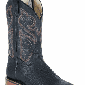 Men's Croc Print Western Boot for Durable Style.