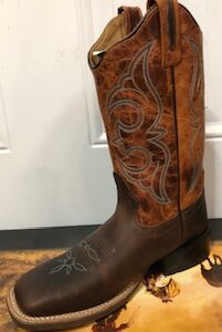 Old West Ladies Square Toe Western Boot for riding and style.