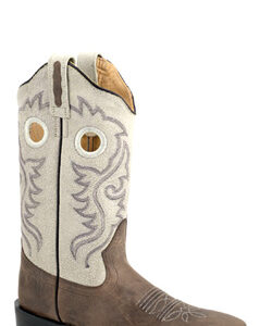 Square Toe Western Boots for Women with Ornate Embroidery.