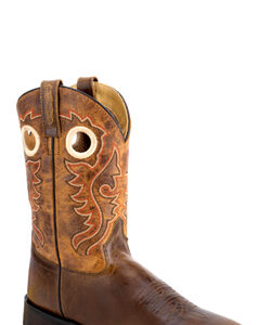 Vintage cowboy boot with intricate Western embroidery and leather details.