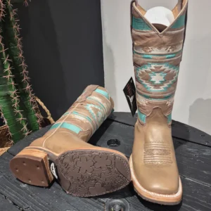 Shack Story Ladies #51273 Teal Embellished Aztec Western Boot