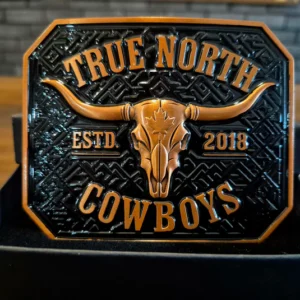 Shack Story Belt Buckle Black & Copper