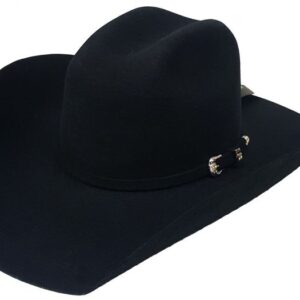 Modestone Traditional High Quality Genuine Wool Felt Cowboy Hat Black