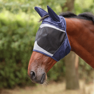 #10852 FlyGuard Pro Fine Mesh Fly Mask with Ears & Open Forelock