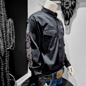Shack Story Button Down Shirt | Black |