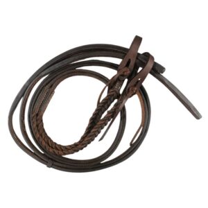 8' Working Cowboy Braided and Weighted End Split Reins - 5/8"