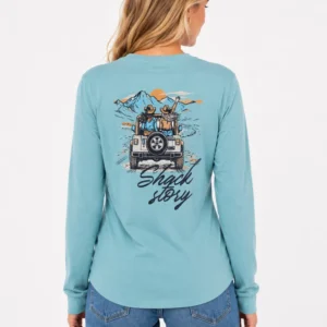 Shack Story Jeep Ride | Turquoise Longsleeve | Women