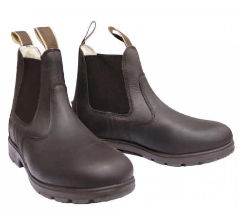 Paragon Chelsea Winter Leather Pull On Riding Boot in Brown